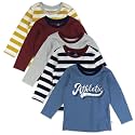 HonestBaby Unisex-Baby Organic Cotton Long Sleeve Tshirts Multipack
