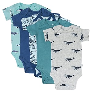 honestbaby unisex-baby organic cotton short sleeve bodysuits multipack