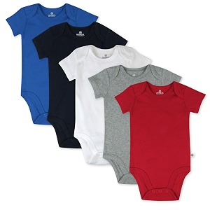 honestbaby unisex-baby organic cotton short sleeve bodysuits multipack