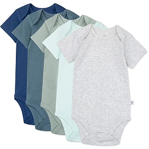 honestbaby unisex-baby organic cotton short sleeve bodysuits multipack