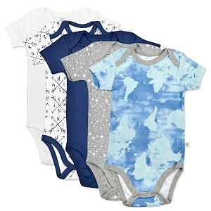 honestbaby unisex-baby organic cotton short sleeve bodysuits multipack