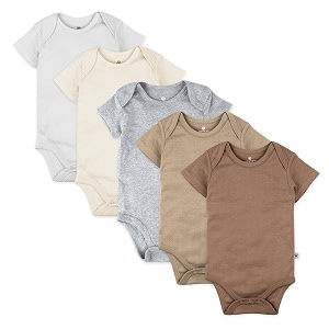 honestbaby unisex-baby organic cotton short sleeve bodysuits multipack