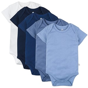 honestbaby unisex-baby organic cotton short sleeve bodysuits multipack