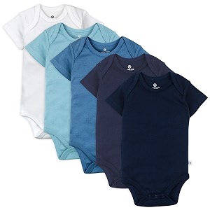 honestbaby unisex-baby organic cotton short sleeve bodysuits multipack