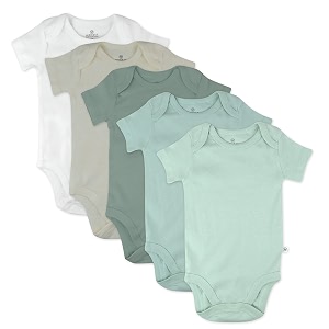 honestbaby unisex-baby organic cotton short sleeve bodysuits multipack
