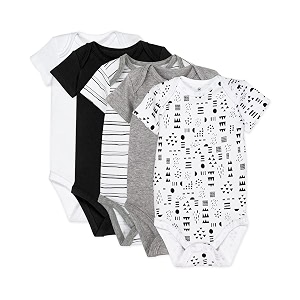 honestbaby unisex-baby organic cotton short sleeve bodysuits multipack