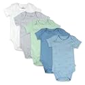 HonestBaby unisex-baby Organic Cotton Short Sleeve Bodysuits Multipack