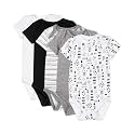 HonestBaby unisex-baby Organic Cotton Short Sleeve Bodysuits Multipack
