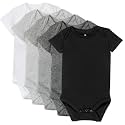 HonestBaby unisex-baby Organic Cotton Short Sleeve Bodysuits Multipack