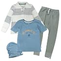 HonestBaby unisex-baby Playwear Outfit Sets Tops and Bottoms 100% Organic Cotton for Baby and Toddler Boys, Unisex