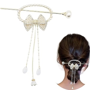 honey accessories 1pcs chinese style metal hair sticks with tassels sweet bell orchid pendant metal hair fork hair accessories for women and girls style b