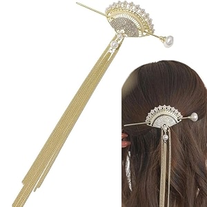 honey accessories 1pcs chinese style metal hair sticks with tassels sweet bell orchid pendant metal hair fork hair accessories for women and girls style c