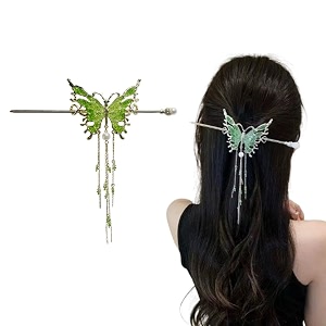 honey accessories 1pcs chinese style metal hair sticks with tassels sweet bell orchid pendant metal hair fork hair accessories for women and girls style k