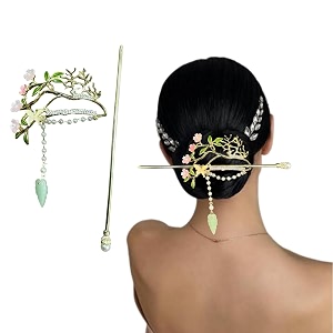 honey accessories 1pcs chinese style metal hair sticks with tassels sweet bell orchid pendant metal hair fork hair accessories for women and girls style l