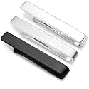 HONEY BEAR 1.57" Skinny Tie Clip Bar 3-Piece Set for Men Wedding Business