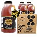 HONEY FEAST Allergy Blend Honey 3 Pounds (Pack of 4), Raw &amp; Unfiltered – Premium Floridian with Enhanced Pollen Content