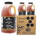 HONEY FEAST Manuka &amp; Propolis Infused Honey 3 Pounds (Pack of 2), MGO 182 – New Zealand Manuka Blend with Propolis, Patent-Pending Formula