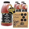 HONEY FEAST Manuka &amp; Propolis Infused Honey 3 Pounds (Pack of 4), MGO 182 – New Zealand Manuka Blend with Propolis, Patent-Pending Formula