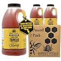 HONEY FEAST Raw Black Gum Tupelo Honey 3 Pounds (Pack of 2), Unfiltered &amp; Pure Superfood– From Organic American Floral Sources, Local to Gainesville, Jacksonville &amp; Tallahassee, Florida