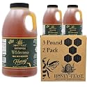 HONEY FEAST Subtropical Wilderness Honey 3 Pounds (Pack of 2), Raw &amp; Unfiltered – Small-Batch Beekeeper Craft Treasure
