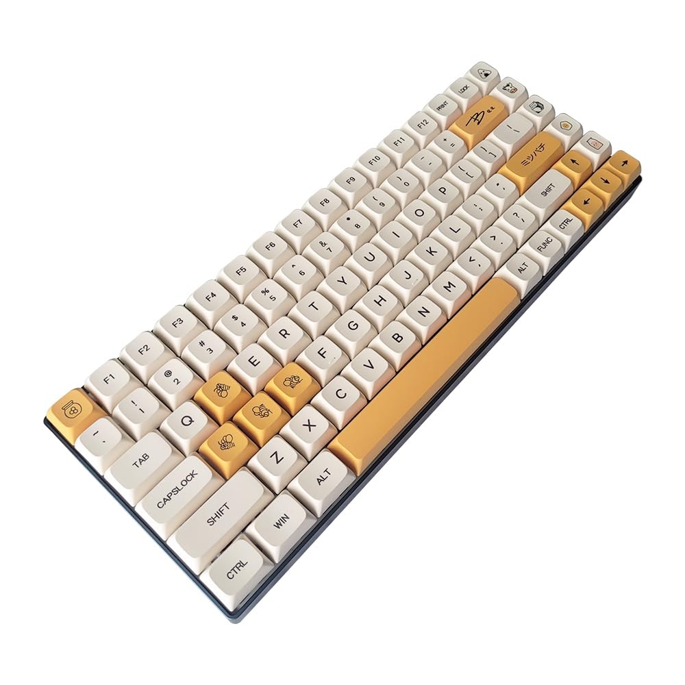 Honey Milk Keycaps, Uniform XDA Profile, PBT Material with Dye-Sub ...