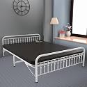 Honey Touch Nova Signature Folding King Size Bed with Mattress | No Assembly Required | Foldable Bed for Sleeping/Guests/Rented Apartments/Bedroom(6x6.25ft, Ivory)