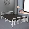 Honey Touch Nova Signature Folding Queen Size Bed with Mattress | No Assembly Required | Foldable Bed for Sleeping/Guests/Rented Apartments/Bedroom(5x6.25ft, Ivory)