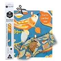 Honeybee Beeswax Bread Bag Sheets - Bird Pattern - Reusable Beeswax Wraps for Food - Certified Organic Cotton Beeswax Roll - Plastic Wrap &amp; Sandwich Bags Alternative - Made in Australia - 40’’ x 13’’