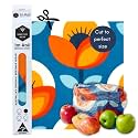 Honeybee Beeswax Wraps - Poppy Pattern Beeswax Roll -Certified Organic Cotton Beeswax Wraps for Food - Reusable - Plastic Wrap &amp; Sandwich Bags Alternative - 40’’ x 13’’
