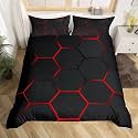Honeycomb Comforter Cover Set Kids Boys Soft Full