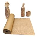 Honeycomb Packing Paper, 15" x 200' Honeycomb Cushioning Wrap Roll for Moving Shipping Packaging Gifts, Recyclable Honeycomb Paper Moving Supplies Bubble Paper Wrapping Protective Roll Khaki