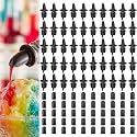 Honeydak 100 Pcs Bottle Pourers with Dust Caps, Syrup Liquor Pour Spouts