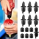 Honeydak 12 Pcs Bottle Pourers with Dust Caps, Syrup Liquor Pour Spouts