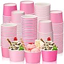 Honeydak 200 Pack 5 oz Ice Cream Cups, Pink Gradient Paper Cups
