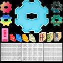 Honeydak 5 Pcs Domino Molds for Epoxy Resin Domino Making Silicone Mold