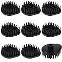 Honeydak 8 Pack Steam Cleaner Brush Heads Steam Cleaner Attachments Nylon Mop Replacement Accessories Set for Hard Surface, Black