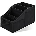 Honeydak Passenger Seat Organizer, Collapsible Car Storage for Console Front/back Seat with Multi-pockets Car Caddy Organizer Suv Truck for Kids Adults Accessories(Black,4 Compartments)
