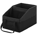 Honeydak Passenger Seat Organizer, Collapsible Car Storage for Console Front/back Seat with Multi-pockets Car Caddy Organizer Suv Truck for Kids Adults Accessories(Black,2 Compartments)