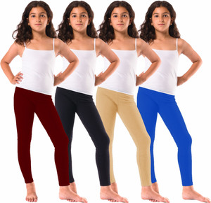 honeylips legging for girls red pack of 4