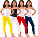 Honeylips Legging For Girls (Red Pack of 4)