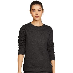 Womens Cotton Round Neck Pullover Sweater