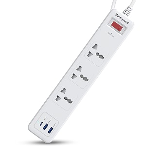 honeywell 3 out surge protector with master switch spike guardextension board 3 outlet pd20w amp 2xusb 13500amp 18 meter cord dsw automatic overload protection 3 years manufacturer warranty