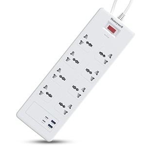 honeywell 8 out surge protector with master switch spike guardextension board 8 outlet 2xpd20w amp 2xusb 36000amp 18 meter cord dsw automatic overload protection 3 years manufacturer warranty