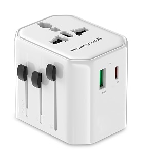 honeywell new launch universal travel adapter 12w 3-in-1 fast charging universal socket typec usba worldwide wall charger for euusuk amp cnaus devices 3yr manufacturer warranty