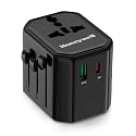 Honeywell New Launch Universal Travel Adapter 38W, 3-in-1 Fast Charging, Universal Socket, TypeC, USBA, Worldwide Wall Charger for EU,US,UK & CN/AUS, Devices, 3Yr Manufacturer Warranty
