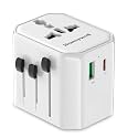 Honeywell New Launch Universal Travel Adapter 12W, 3-in-1 Fast Charging, Universal Socket, TypeC, USBA, Worldwide Wall Charger for EU,US,UK &amp; CN/AUS, Devices, 3Yr Manufacturer Warranty