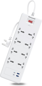 honeywell surge protectorwith universal 2xusb  2xpd20w18 meter cord36000amp 8 socket extension boards white 18 m with usb port