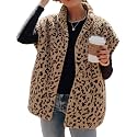 Hongqizo Womens Fuzzy Fleece Vest Oversized Casual Warm Sherpa Vests Jacket