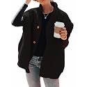 Hongqizo Womens Fuzzy Fleece Vest Oversized Casual Warm Sherpa Vests Jacket