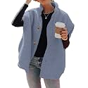Hongqizo Womens Fuzzy Fleece Vest Oversized Casual Warm Sherpa Vests Jacket